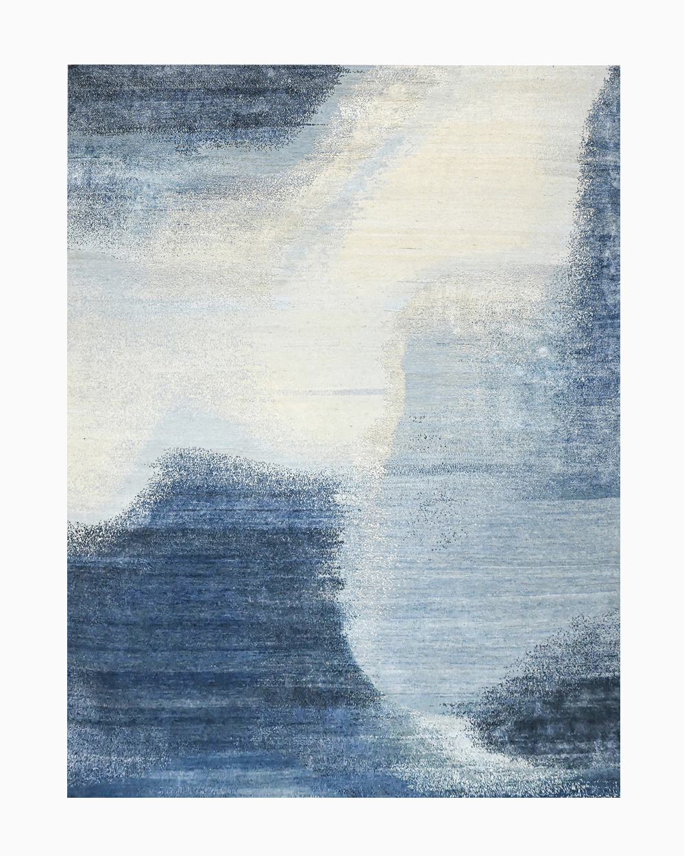 Canvas Art Silver Blue Rug