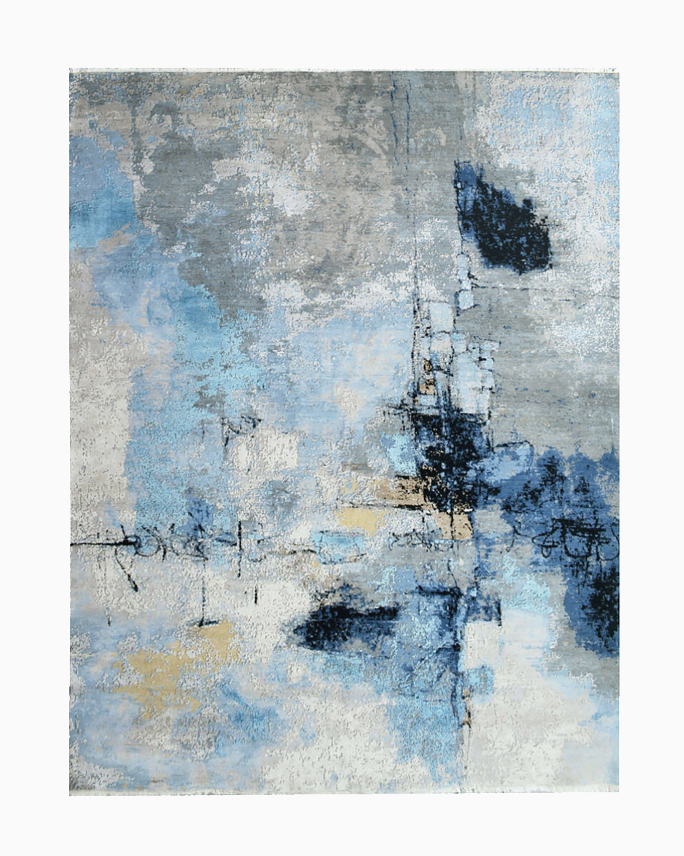 Canvas Art Blue Grey Rug