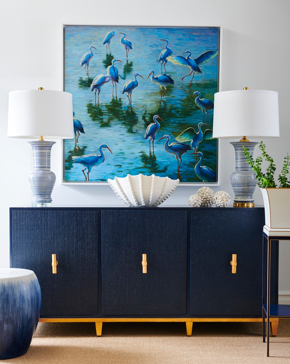 Avery Console - Navy