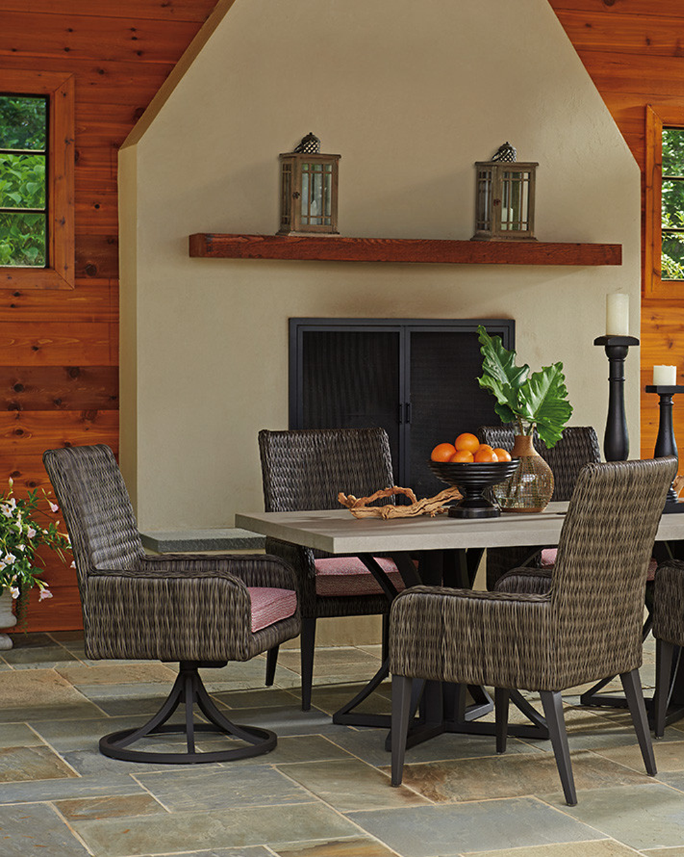 Cypress Point Swivel Rocker Dining Chair