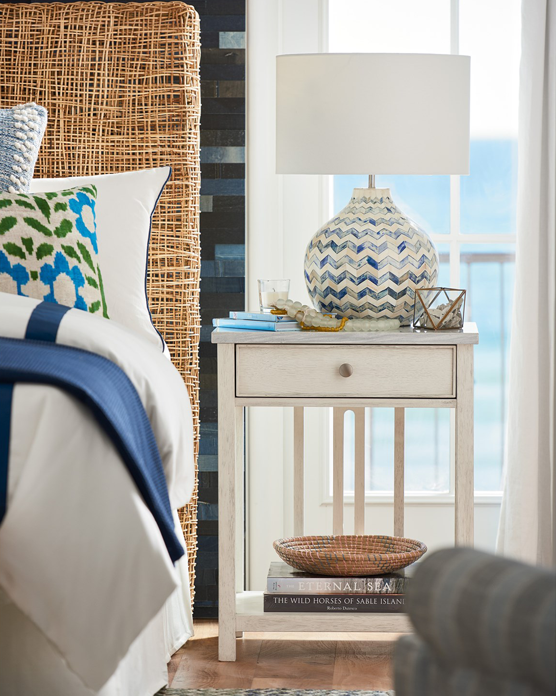 Escape Bedside Table With Stone Top