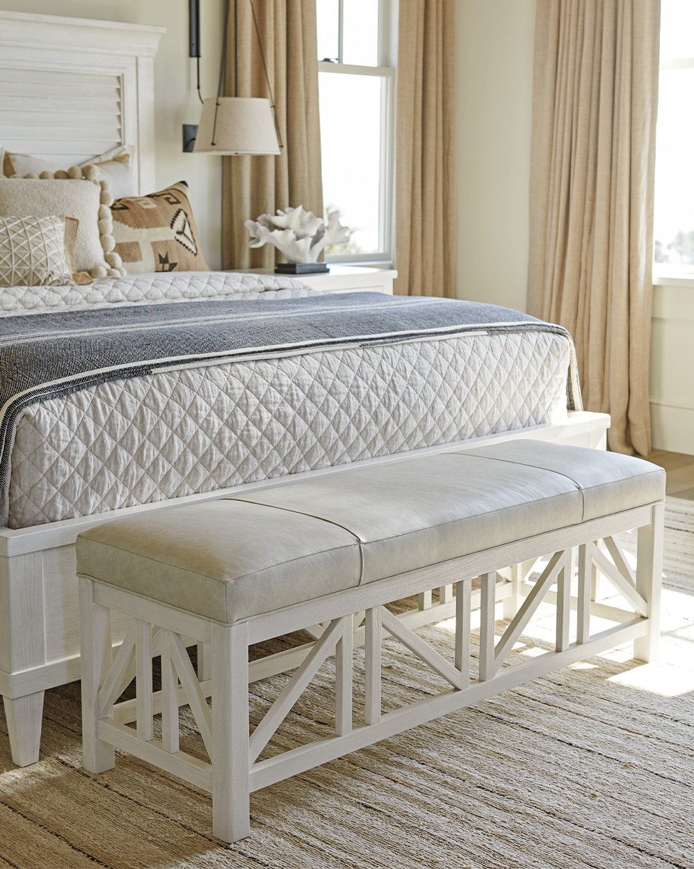 Birkdale Leather Bench