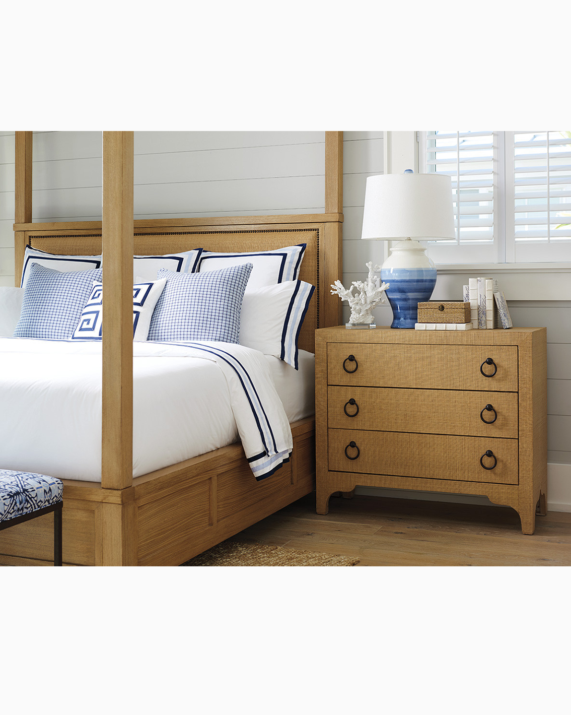 Balboa Island Raffia Hall Chest