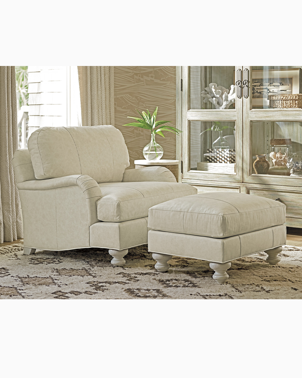 Gilmore Leather Ottoman