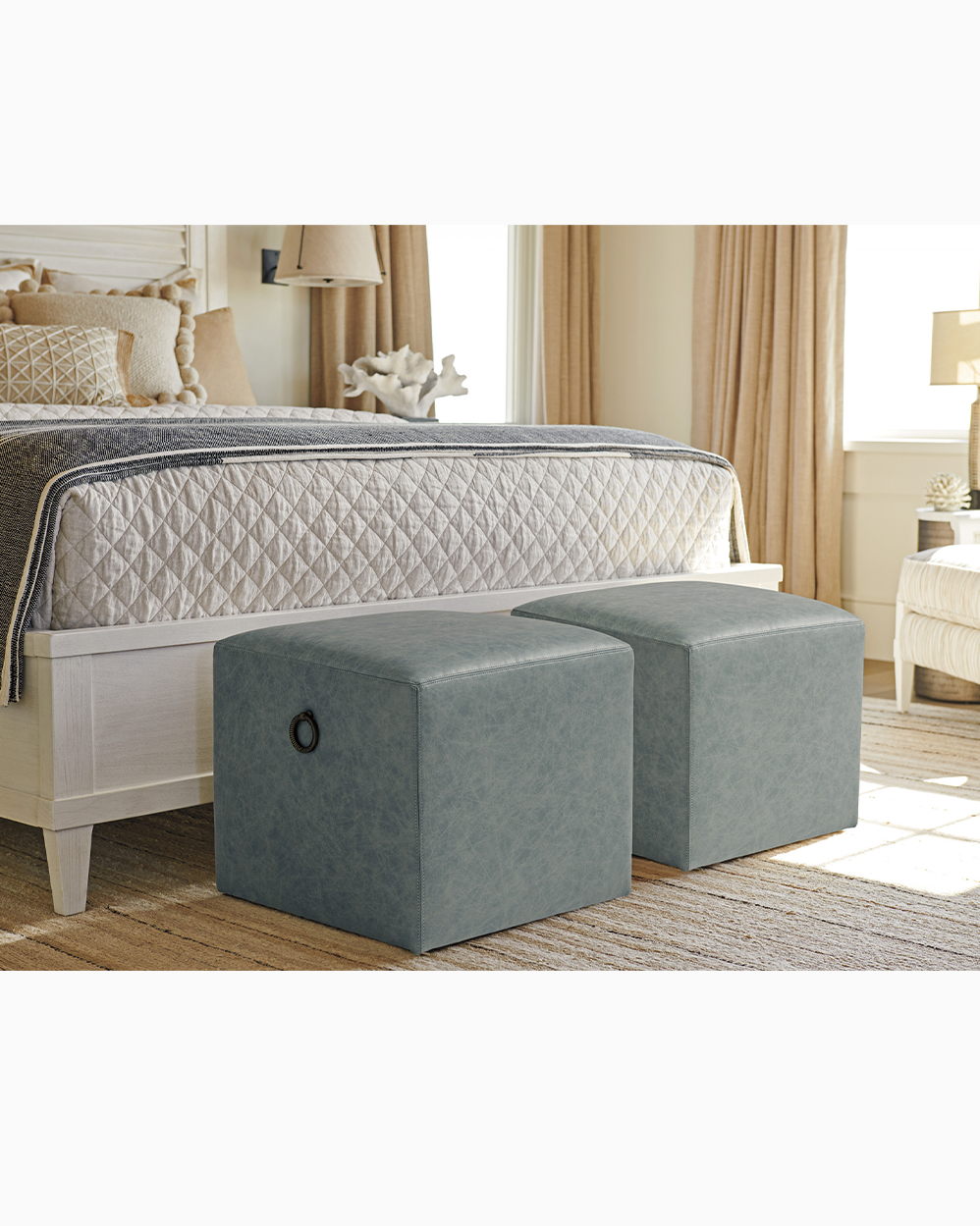 Jupiter Leather Ottoman