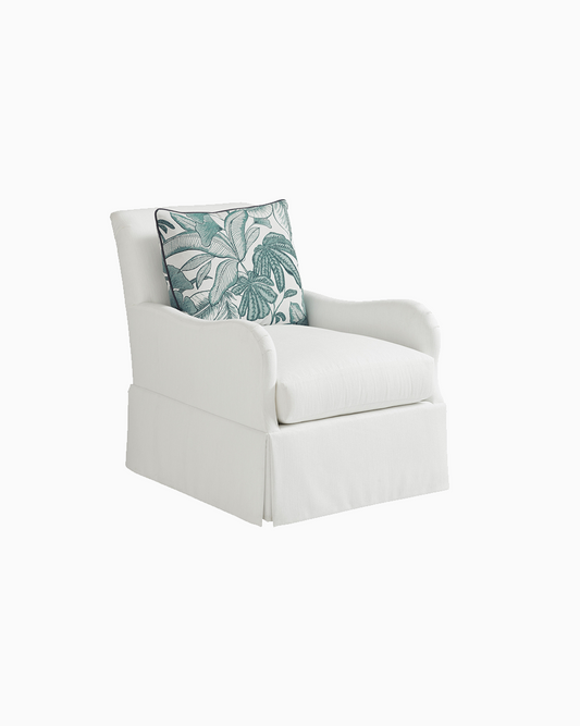 Palm Frond Swivel Chair