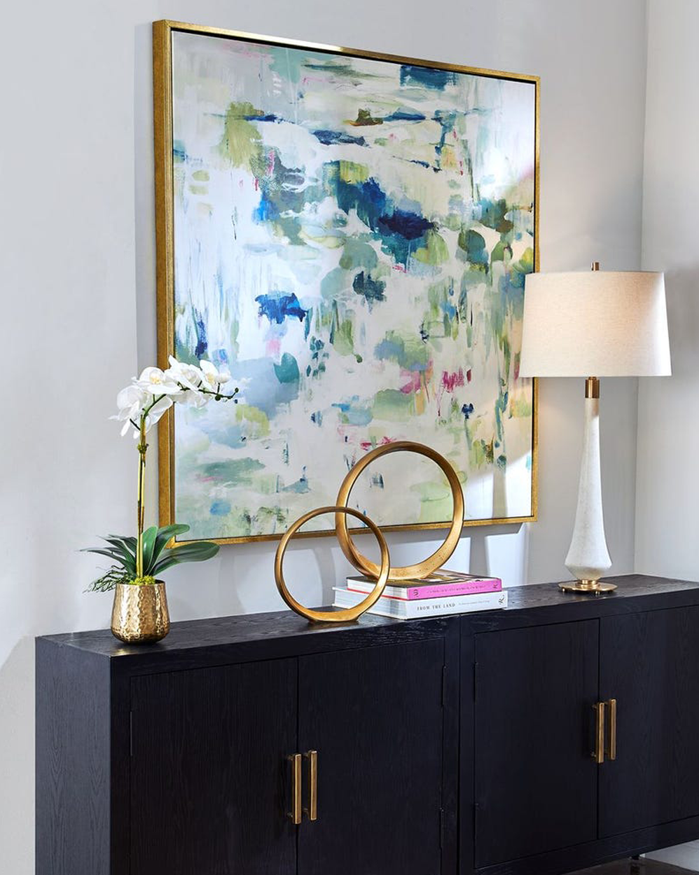 Abstract Reflections Framed Canvas