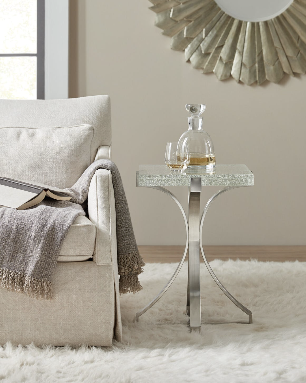 Bubble Glass Accent Table