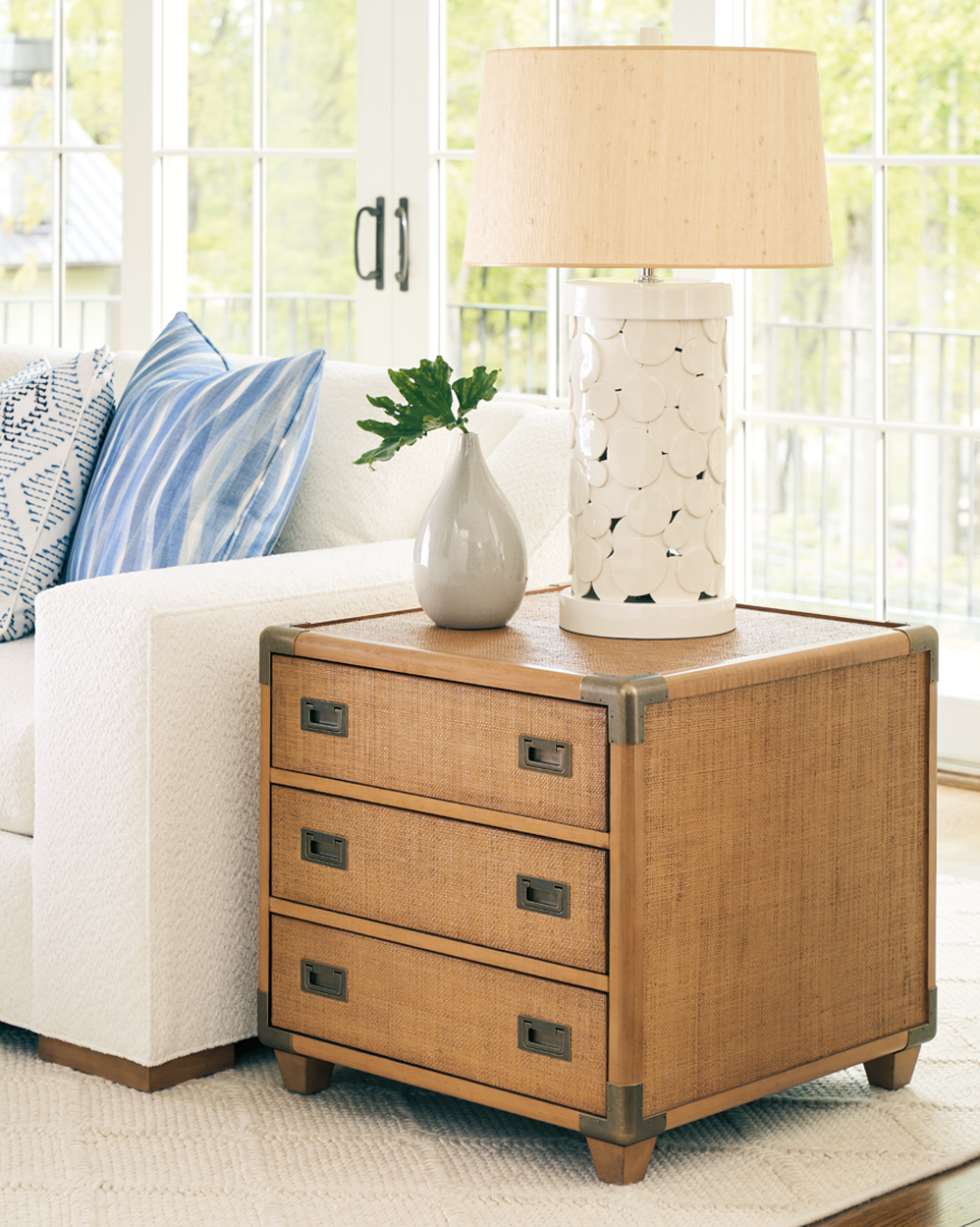 Sapphire Woven Trunk End Table