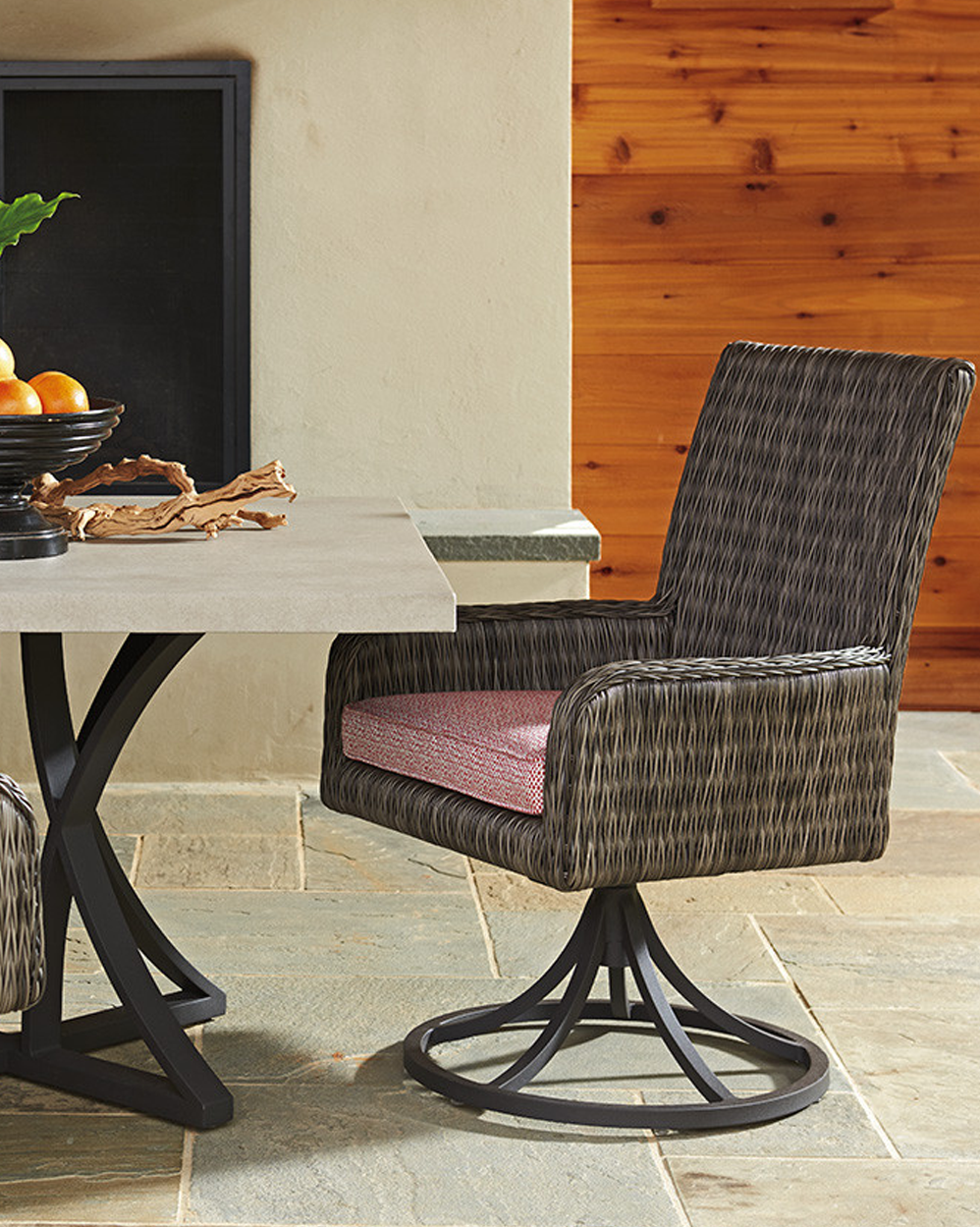 Cypress Point Swivel Rocker Dining Chair